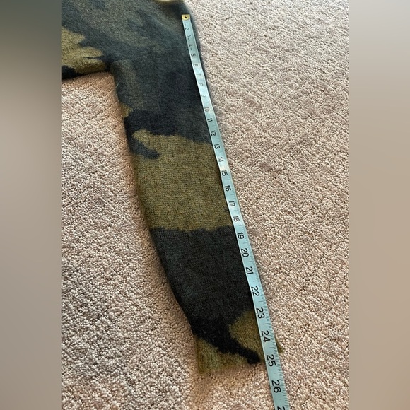 Rag & Bone Sinclair Mohair Blend Crew Neck Sweater, Army Green Camo Print, Small - Picture 11 of 15